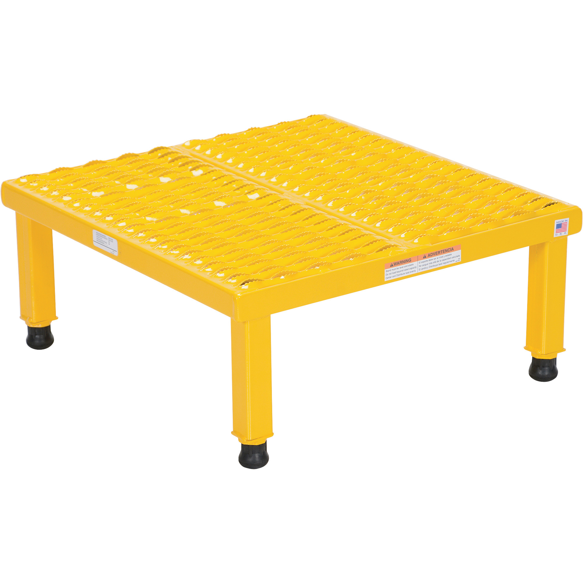 Vestil, Steel Adjustable Work-Mate Stand 23-1/2 In. x 24-1/16 In. x 10-1/2 In. 500 Lb. Capacity Yellow, Model# AHW-H-2424